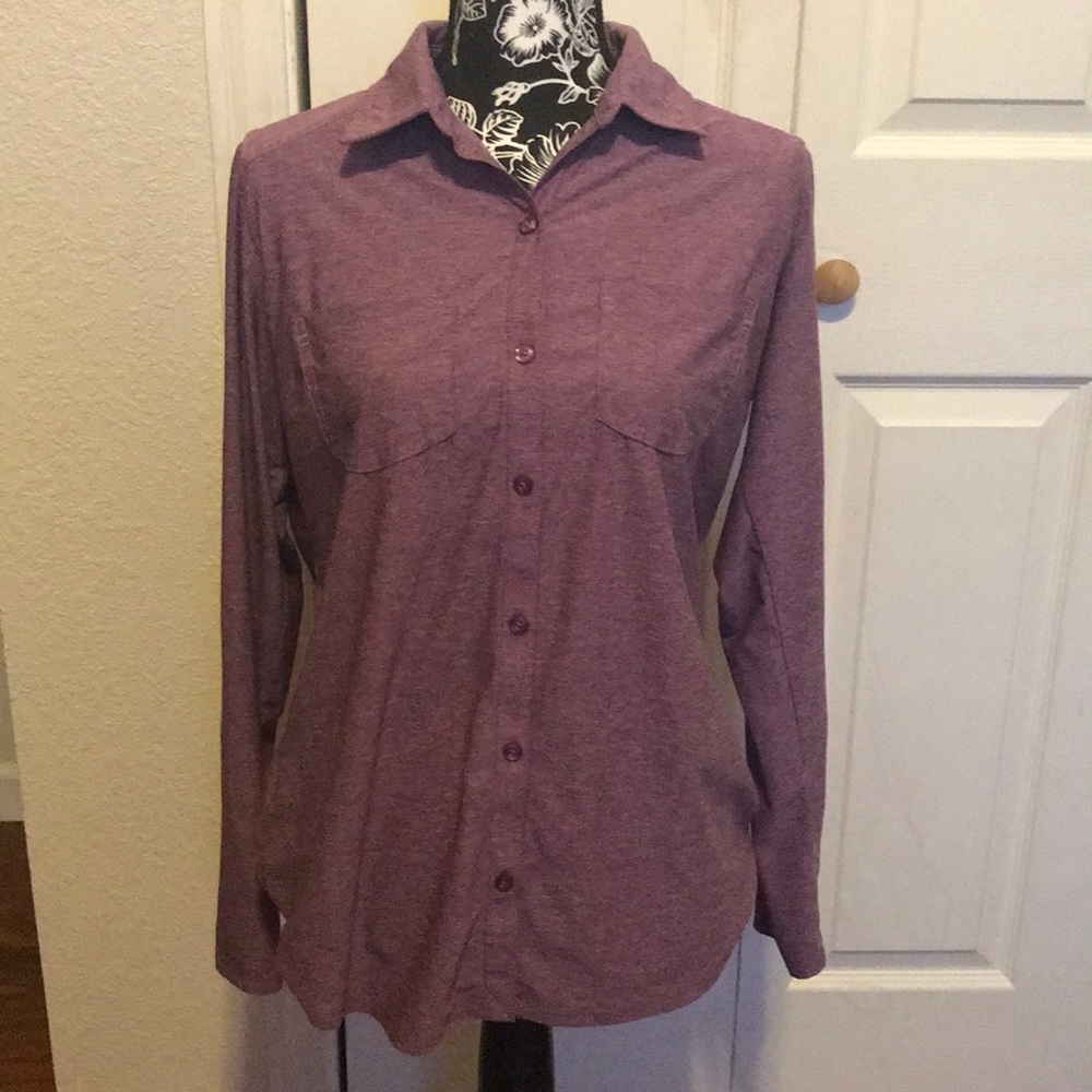 Eddie Bauer purple button up- Size M